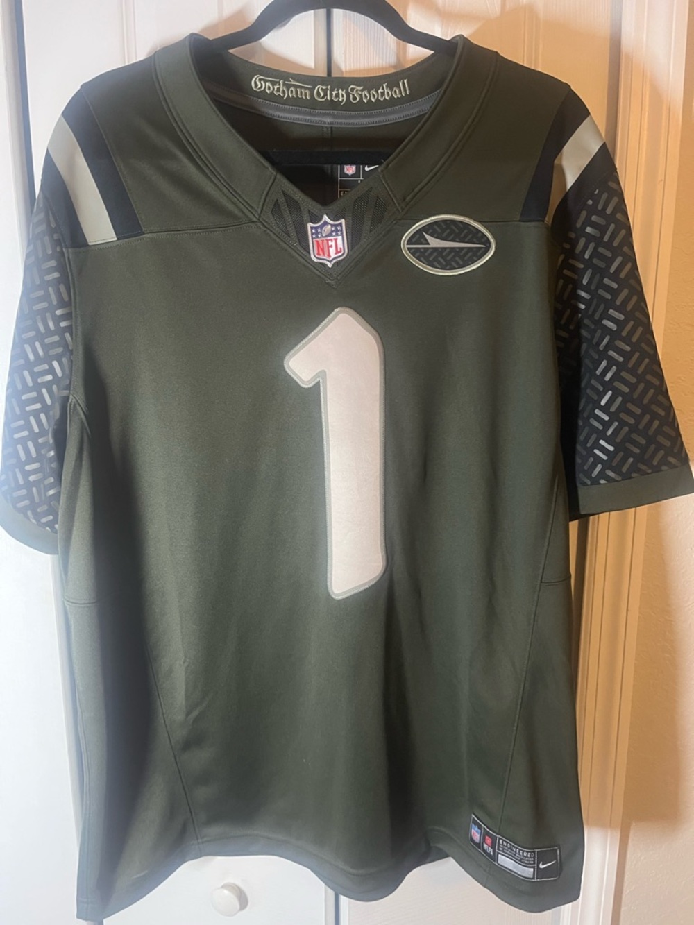 Nike Sauce Gardner New York Jets Gotham green rivalry collection jersey size Lg